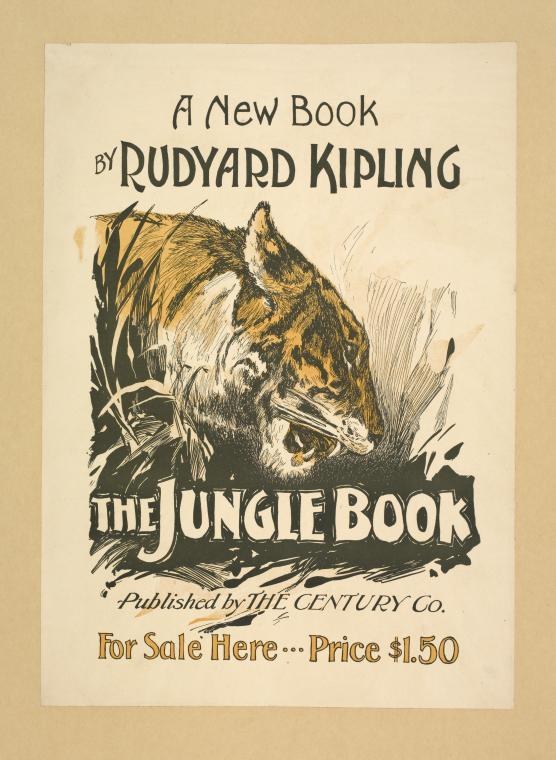 Buchumschlag von "Der Dschungelbuch" von Rudyard Kipling mit einer realistischen Illustration eines Tigers.