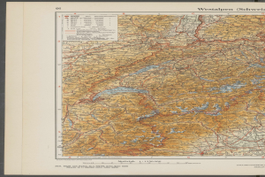 Alte detaillierte Karte der Westfalen-Region Deutschlands auf schwarzem Hintergrund, die geografische Merkmale wie Flüsse, Berge und Städte mit zusätzlichen Textinformationen zeigt.