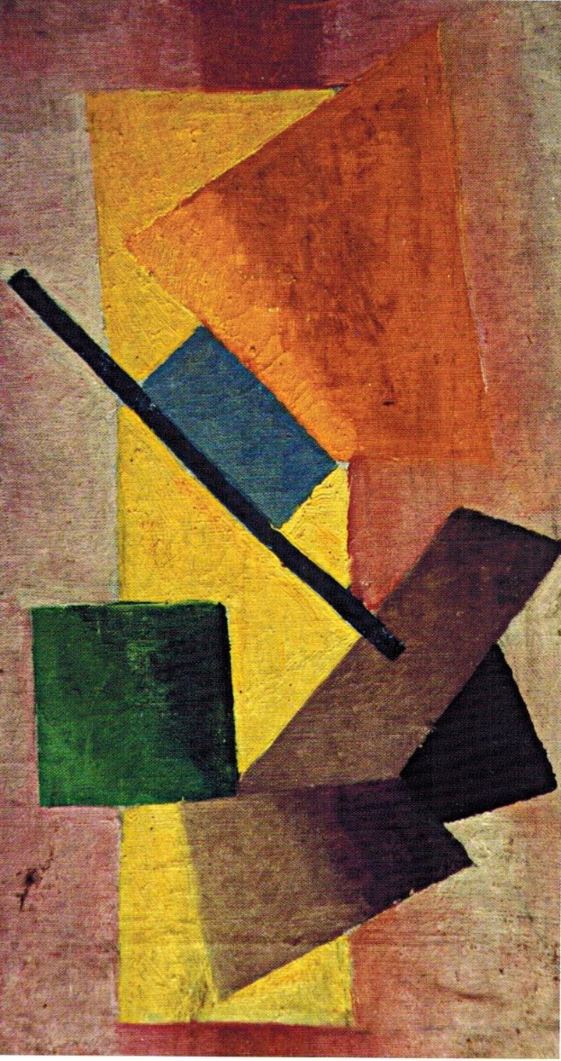 Gemälde von Paul Klee mit geometrischen Quadraten und Rechtecken in Blau, Grün, Gelb und Rot auf einem Beige-Hintergrund.